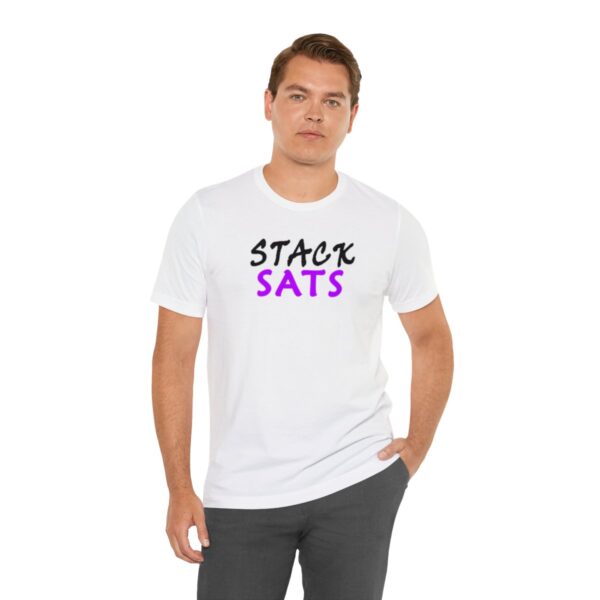 STACK SATS Unisex Jersey Short Sleeve Tee (B/P) - Image 6