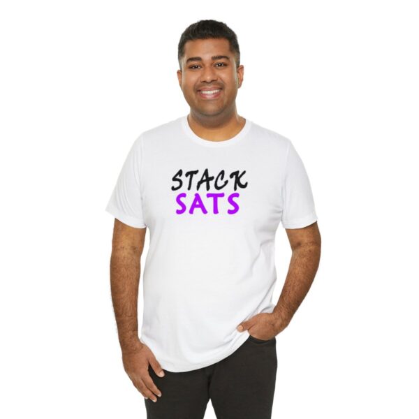 STACK SATS Unisex Jersey Short Sleeve Tee (B/P) - Image 8