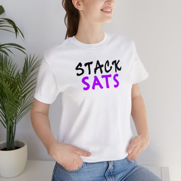 STACK SATS Unisex Jersey Short Sleeve Tee (B/P) - Image 9