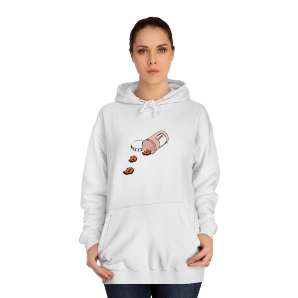 BTC Pill spill Unisex College Hoodie - Image 8