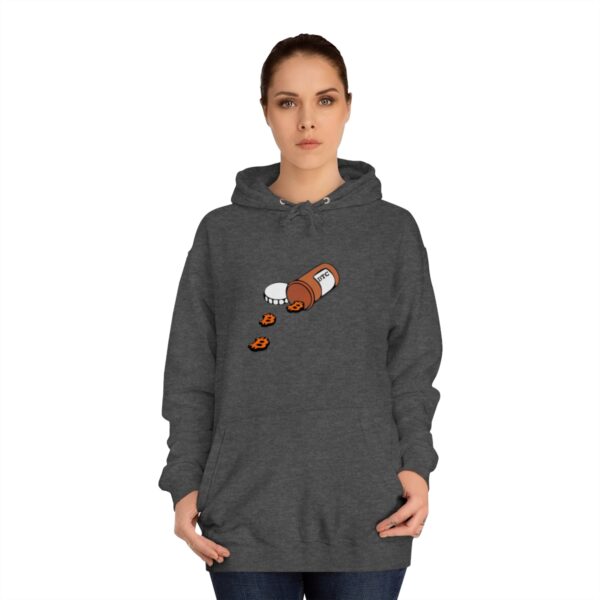 BTC Pill spill Unisex College Hoodie - Image 32