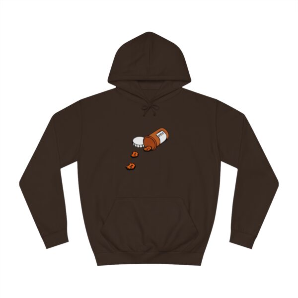 BTC Pill spill Unisex College Hoodie - Image 9