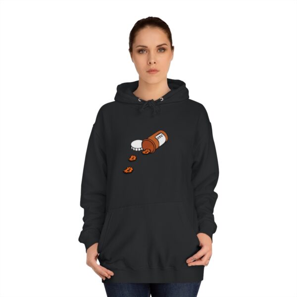 BTC Pill spill Unisex College Hoodie - Image 24