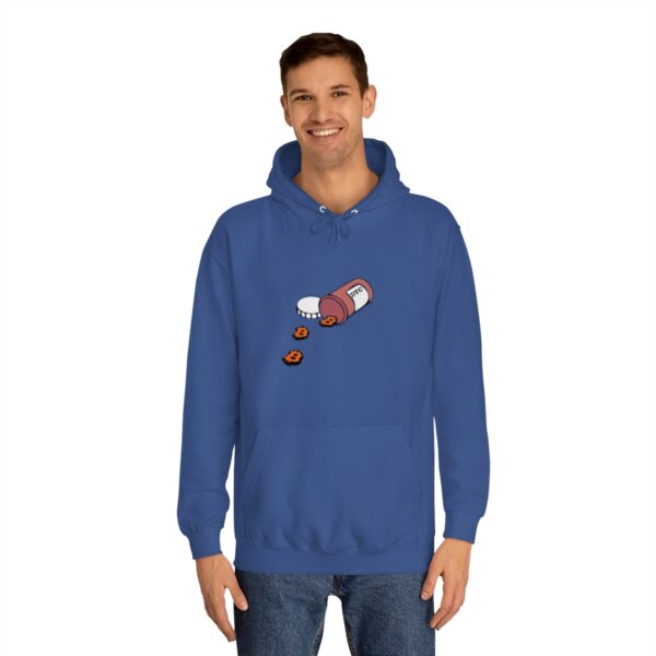 BTC Pill spill Unisex College Hoodie - Image 27