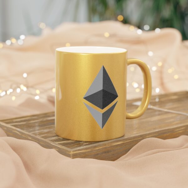 Ethereum Metallic Mug (SilverGold) - Image 9